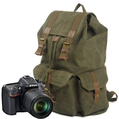 Canvas Digital Camera equipment Anti-Shock Backpack (RS-2080)