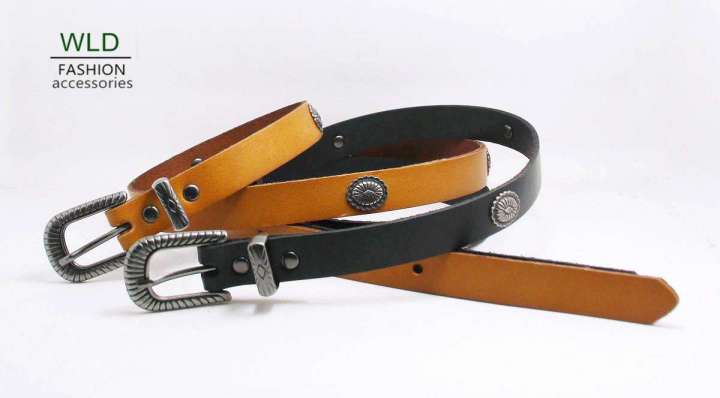 Fashion Rivet Stud Basic Genuine Top Leather Belt Lky1162