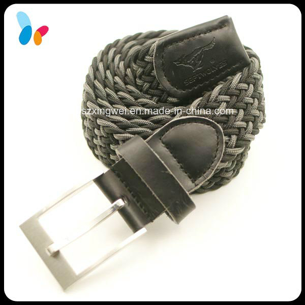 Silver Pin Buckle Belts Knitted Waist Belts for Denims