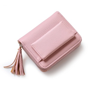 Short Soft Tassel Simple Girl Wallet and Purse