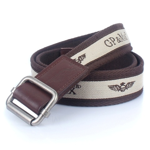 Heavy Webbing with Logo Ribbon Man Cotton Belt (SR-13964)